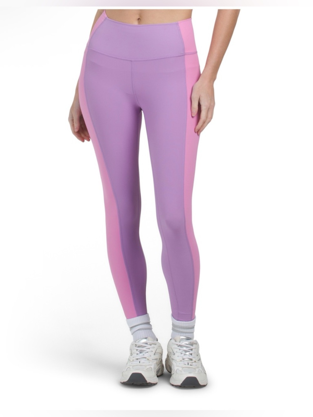 WILO The Label 🩷Color Blocked Ribbed Leggings💜